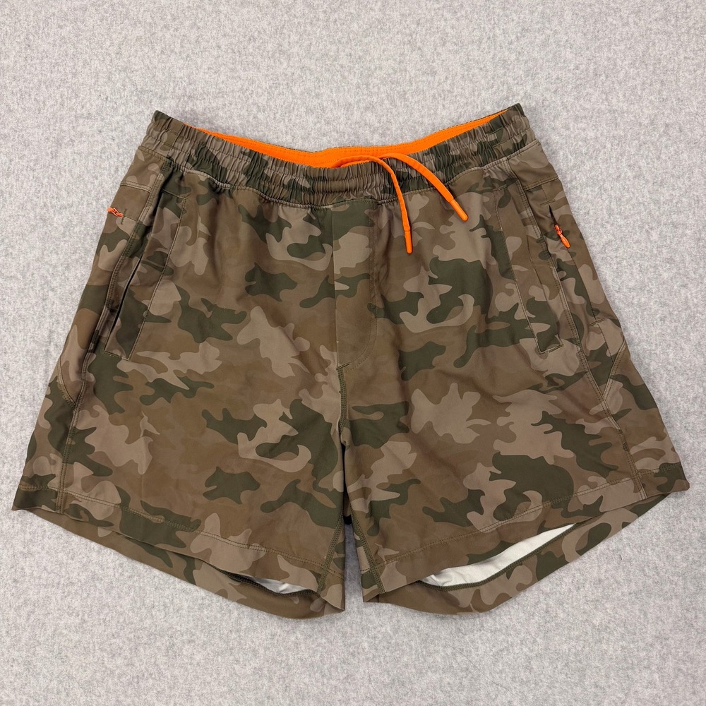 Birddogs Short Mens L Green Camo Gym 6" Liner